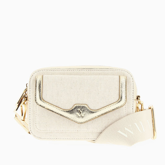 Beige and gold Naara shoulder bag