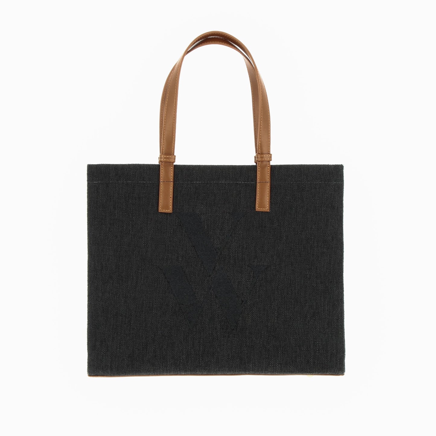 Sac cabas monogramme Emilia noir