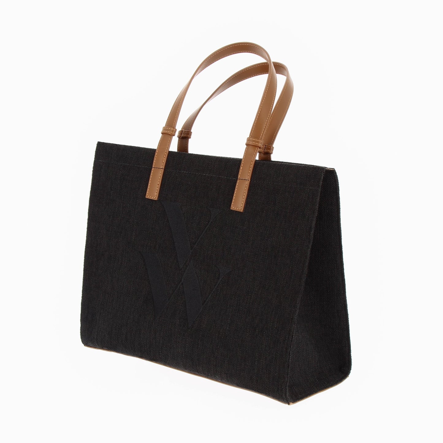 Sac cabas monogramme Emilia noir