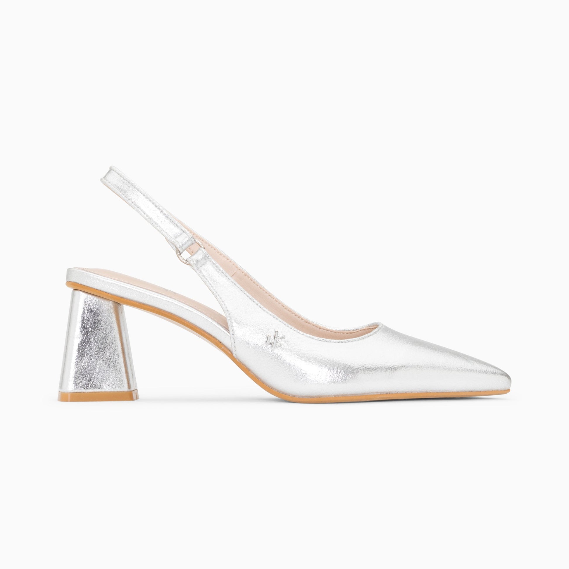 Escarpins Vanessa Wu slingback argent à bout pointu femme